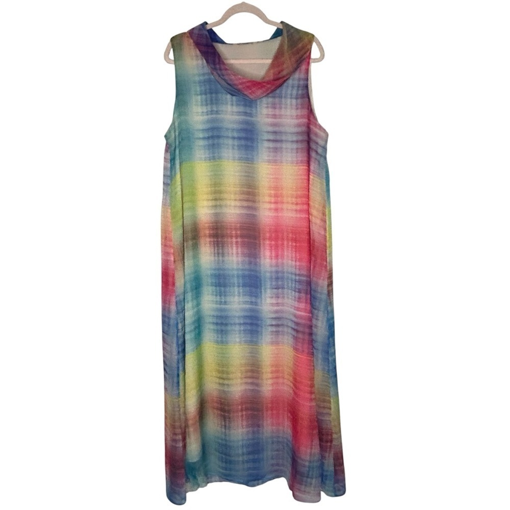 Soft Surroundings Carnevale Multi Plaid Maxi Dress - Picture 2 of 11